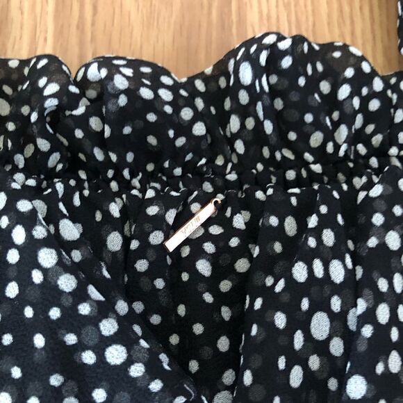 NWT MISA Los Angeles Carlan Top in Black Polka Dot - Picture 10 of 11